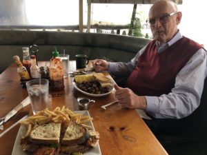 Brandon Renfro and Harry Markowitz at lunch